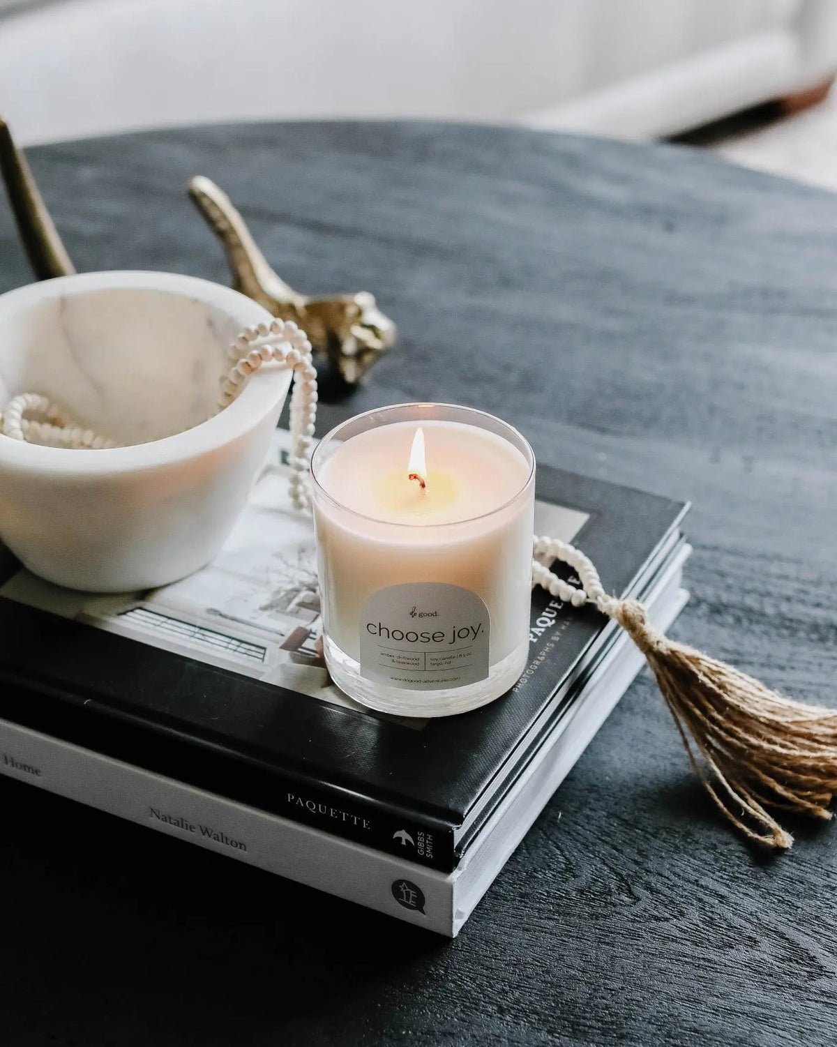 Choose Joy. | Woody & Earthy Scented Soy Candle | Do Good Collection - do good adventures
