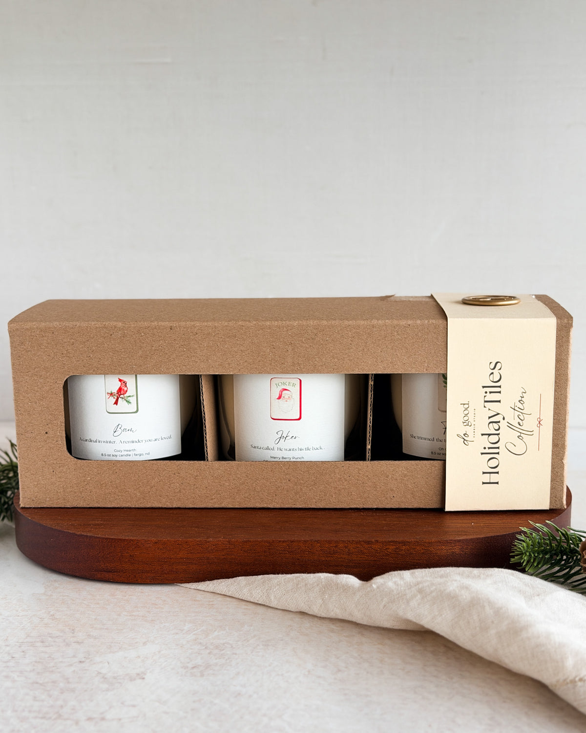 The Holiday Tiles | Mahjong Tile Collection 3-Candle Gift Set
