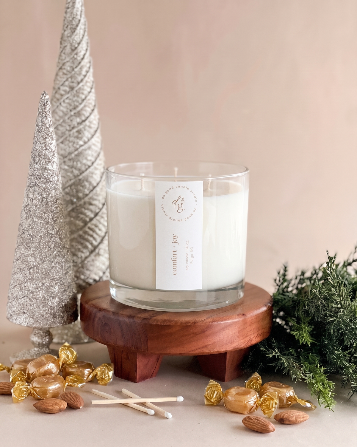 Comfort + Joy Triple-Wick Soy Candle | 26 oz Holiday Candle | Non-Toxic