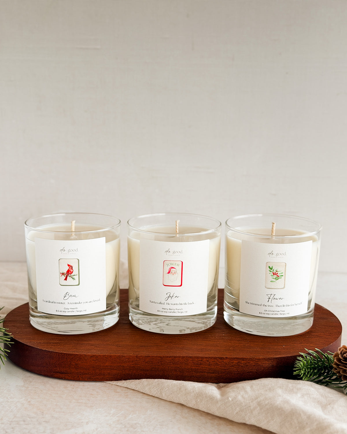 The Holiday Tiles | Mahjong Tile Collection 3-Candle Gift Set