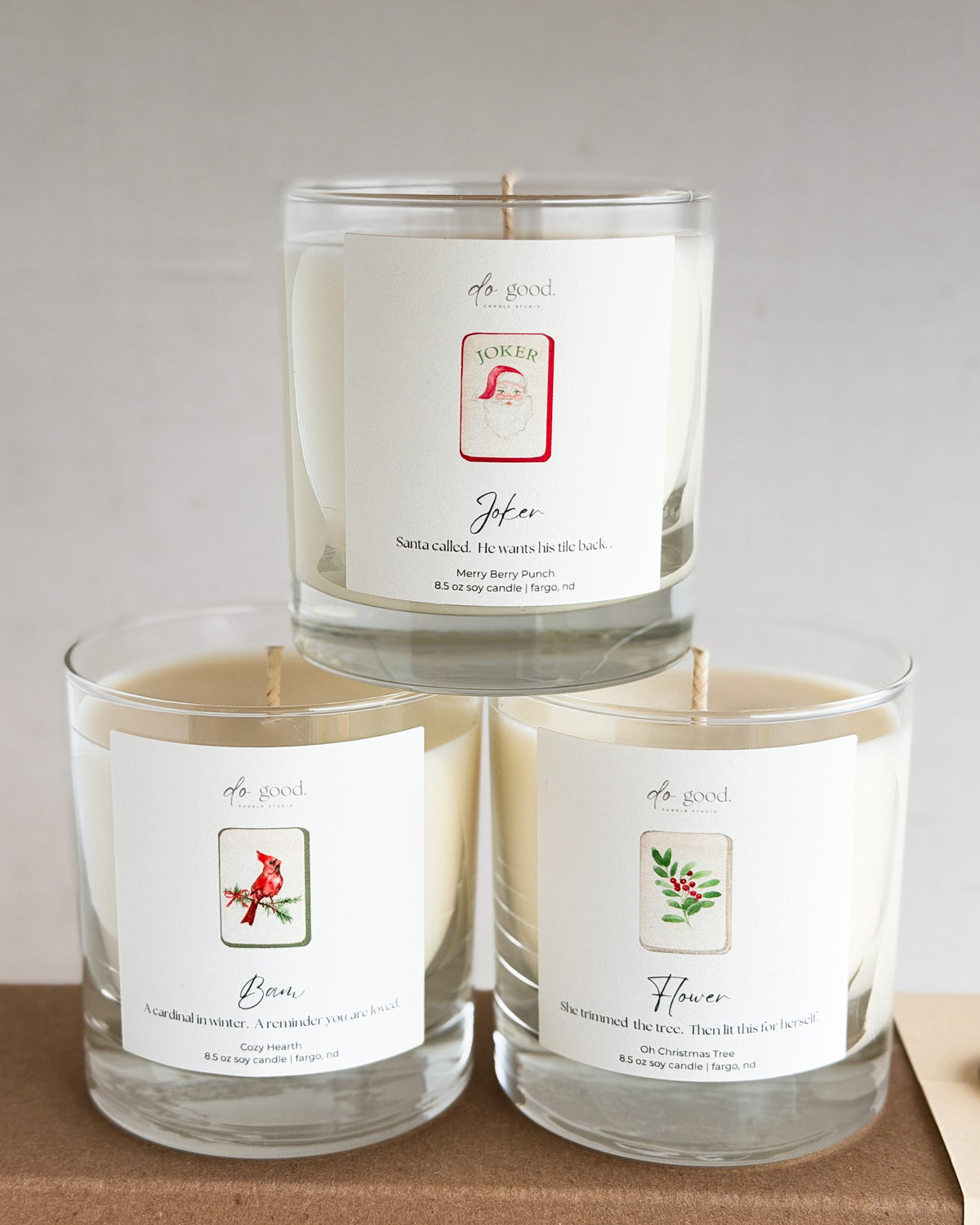 The Holiday Tiles | Mahjong Tile Collection 3-Candle Gift Set