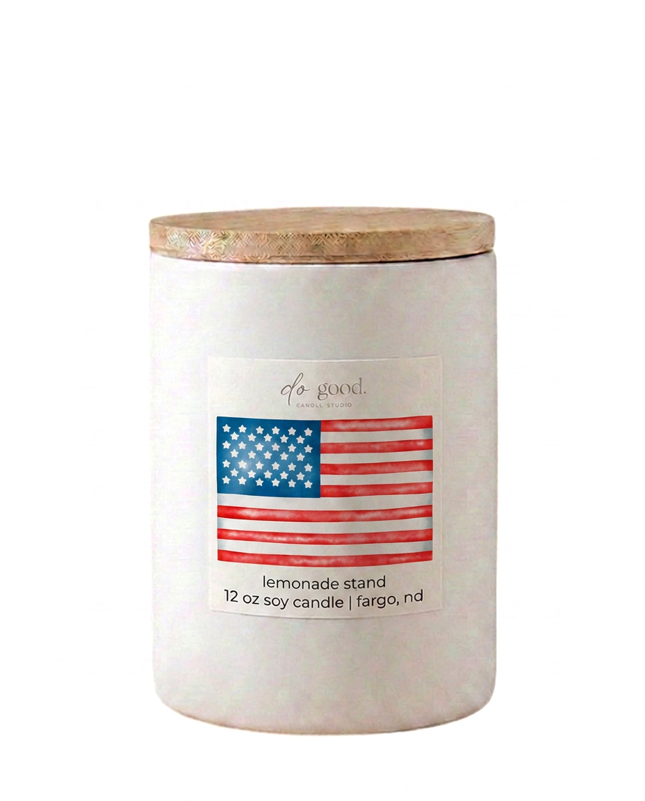Lemonade Stand Soy Cadle | USA Flag | Red, White, & Do Good Collection Do Good Candle Studio
