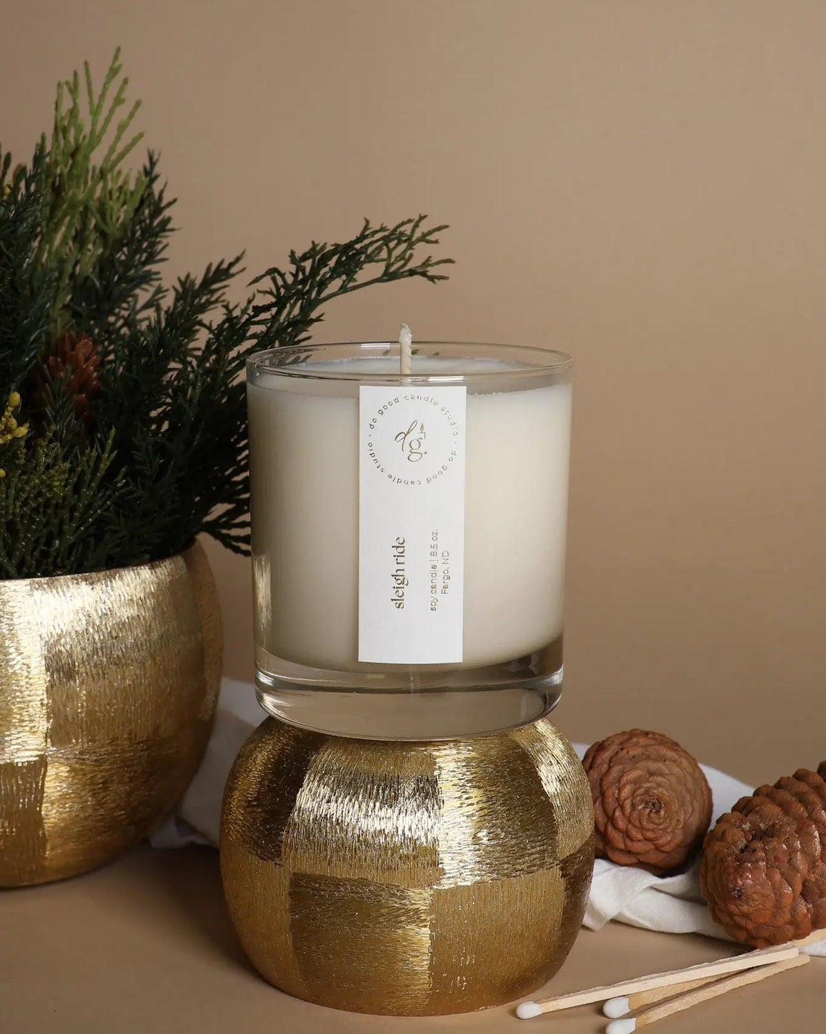 Sleigh Ride | Woodsy, Fresh Holiday Candle | Non-Toxic Soy Do Good Candle Studio